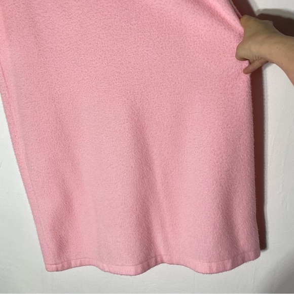 Vintage Hamilton Pink and White Fleece Long Sleeve Housecoat Robe Nightgown L - Picture 14 of 16